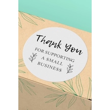 Yapraklı Thank You Kargo Paketleme Sticker Etiket 3x3cm St2123 Çok Renkli