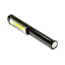 Pilli Mıknatıslı Cob Led Çalışma Tamir Kırmızı Işık El Feneri