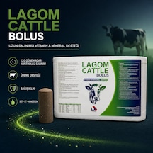 Lagom Cattle Bolus Uzun Salınımlı Vitamin Ve Mineral Desteği 20 Adet 100 Gr + Plastik Yutturma Aparatı Hediyeli