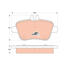 Mercedes Cla 200 Arka Fren Balatasi 2013-2019 Trw Gdb1920
