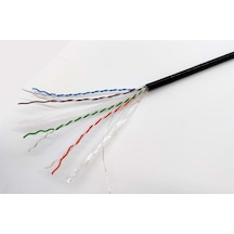 Beek Category 6 Cat. 6 F-utp Dış Mekan Data Kablosu&lt Br&gt Awg 23&lt Br&gt 0.55bc&lt Br&gt Pe Kılıf&lt Br&gt Siyah Renk&lt Br&gt 500 Metrelik
