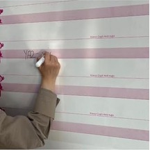 Kılavuz Çizgili Akıllı Kağıt Yazı Tahtası Duvarda Iz Bırakmaz Statik Yeni Müfredata Uygun 100x56cm 0