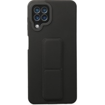 Samsung Galaxy Uyumlu A22 Kılıf Mega Standlı Silikon - Siyah Bzsxx00 1