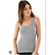 Tutku Kadın Ribana Geniş Askılı Atlet 2'li Paket Beden 5 Xl Gri