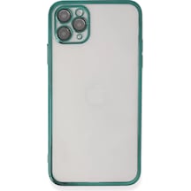 Newface Apple İphone 11 Pro Max Kılıf Razer Lensli Silikon - Yeşil