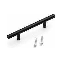 Paslanmaz Metal Kulp, Mat Siyah, Dolap Çekmece Mobilya Kulbu, Tv Ünitesi Yatak Odası Vestiyer Mutfak İçin 224 Mm, A