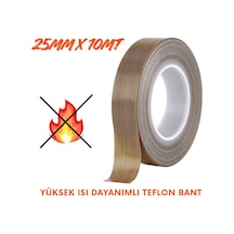 Yüksek Isı Dayanımlı Yapışkanlı Teflon Bant 25mmx10mt