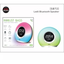 Subzero SB72 Digital Saat Alarm Sıcaklık Göstergeli Ledli Bluetooth Hoparlör