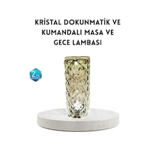 Kristal Rgb Led Masa Lambası Renkli Kumandalı Işık, Dekoratif Ve Enerji Tasarruflu Şeffaf