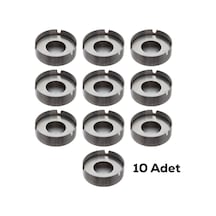 Porsima 10'lu Te-136 Paslanmaz Çelik Metal Kül Tablası - Kapaklı Rüzgar Geçirmez Küllük