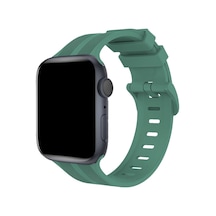 Watch 38mm Kr408 Çizgili Silikon Kordon - Yeşil