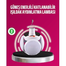 Mey İthalat Solar Ve Usb Şarjlı Su Geçirmez Katlanabilir Led Lamba