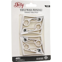 4 Parça Plastik - Yaylı Masa Örtüsü Mandalı Kıskacı 5468 Çok Renkli