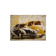 Bedeko Wolksvagen Araba Hediyelik Ahşap Tablo 25 Cm X 35 Cm