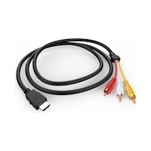 Hdmı - Rca Kablosu 5 Ft/1,5 M Hdmı - 3rca Kablosu Ses Video Av Bileşen Dönüştürücü Adaptör Kablosu