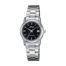 Casio Ltp-v002d-1audf Quartz Çelik Gri Siyah Kadran 25 Mm Kadın Kol Saati