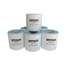 70X70 TERMAL ETİKET TOPLAM 6 RULO 1.KALİTE (TAM METRAJ)