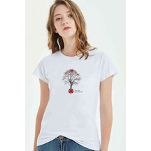 Red Hot Chili Peppers Baskılı Beyaz Kadın Tshirt