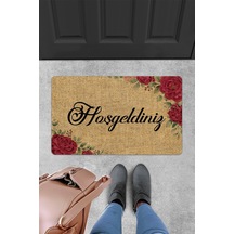 Evaşk Kapı Önü Paspası Vinil Kaymaz Tabanlı 45 X 70 Evaşkdm10089