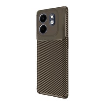 İnfinix Smart 9 Kılıf Auto Focus Karbon Kapak - 1286a Kahverengi