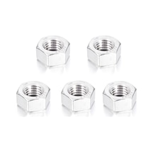 Shineyee M12 304 Paslanmaz Çelik A2 Dın934 Beyaz Çinko Kaplı 5 Adet Kaliteli Yuvarlak Yüzeyli Somun Anahtarı