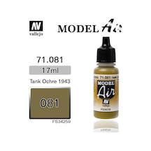 17 Ml. Ochre Model Air Serisi Maket Boyası, Vallejo 71081 Standart