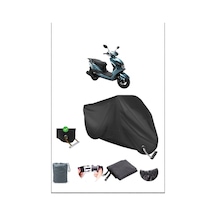 Siyah Kuba Space50pro Dayanıklı Kilit Uyumlu Su Geçirmez Motosiklet Brandası