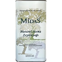 Midas Soğuk Sıkım Natürel Sızma Zeytinyağı Teneke 5 L