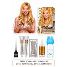 Maxx Deluxe Golden Beauty Set Saç Boyası 9.0 Buğday Sarısı 2li + Fırça+pratik Boya Kabı