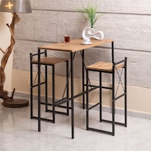 Bar Masası 100 / 45 Yemek Masası Atlantik Çam-siyah
