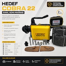 Hedef Cobra 22 Kanal Açma Makinesi