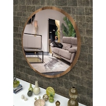 Dekoratif Koyu Ceviz Yuvarlak Antre Hol Koridor Duvar Salon Mutfa Koyu Ceviz