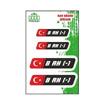 Kan Grubu Iı B Rh - Siyah Dörtlü Damla Etiket Standart 30800910