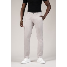 Akçaylar Regular Fit Pamuklu Arka Beli Lastikli Yazlık Chino Pantolon gri