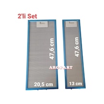 Arçelik Uyumlu P180 Aspiratör Alüminyum Filtre - 2'li Set - 20,5 X 47,6 Cm / 13 X 47,6 Cm
