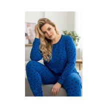 Siyah İnci Curve Büyük Beden Battal Boy Pamuklu Pijama Takım25240773 Saks