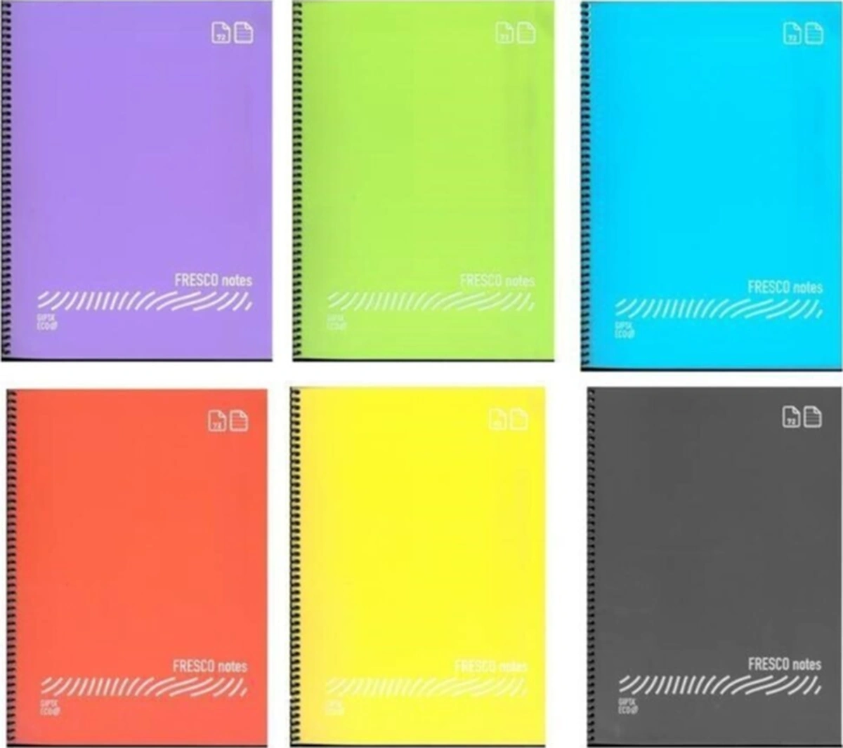 Fresco Spiralli A4 72 Yaprak Çizgili Defter 4 Adet
