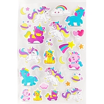 Sticker Kabartmalı A4 Boyutunda Stiker Defter, Planlayıcı Etiket Lim106 - Unicorn