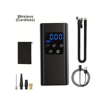Primepickings Black Portable Lastik Hava Kompresoru 150psı Kablosuz Elektrikli Sise Digital Ekranli Usb-c Sarjli Araba Bisiklet Motor Top Icin