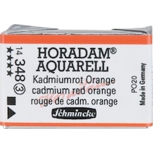 Schmincke : Horadam Aquarell Artist Sulu Boya : Tam Tablet : Seri 3 348 Cadmium Red Orange