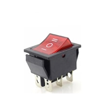 Ic-105 Geniş Kırmızı Işıklı Anahtar On-Off-On 6 Bacaklı 5 Adet