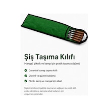 Kumaş Şiş Taşıma Kılıfı Mangal, Piknik Ve Kamp İçin Pratik Saklama Çantası