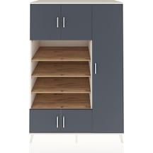 Kronos Dolap 11 Raflı 5 Kapaklı 132x59x195 Aytaşı-antrasit/çam Aytaşı