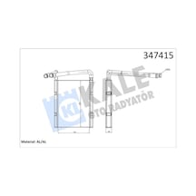 Kale 347415 Kalorifer Radyatörü - Kia Rio 2005-2011 1.6 Cvvt 971381g000