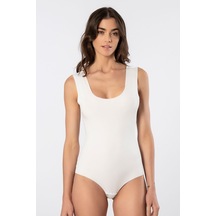 Türen Kadın Lazer Kesim Pamuklu Çıtçıtlı Body 905/ekru Ekru