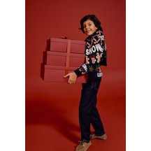 Defacto Erkek Çocuk Straight Fit Düz Paça Jean Polar Astarlı Pantolon F4296a825wnnm34 Mavi