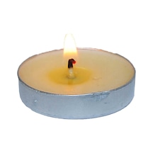 Tea Lights Beyaz Mum 5 Li 1 Paket Acı Kahverengi