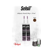 Selsil Kahverengi Silikonize Mastik 500 Gr - 2 Adet Ve Rosie