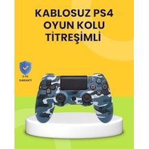 Ps4 Uyumlu Kablosuz Oyun Kolu Ergonomik Çift Titreşimli