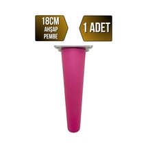 Düz Torna Ahşap Ayak Mobilya Masa Ve Dolap Ayağı Pembe 18cm Kayın / Gürgen 1 Adet